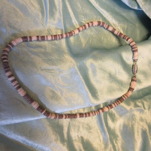 VINTAGE FAUX HEISHI CHOKER NECKLACE 15"